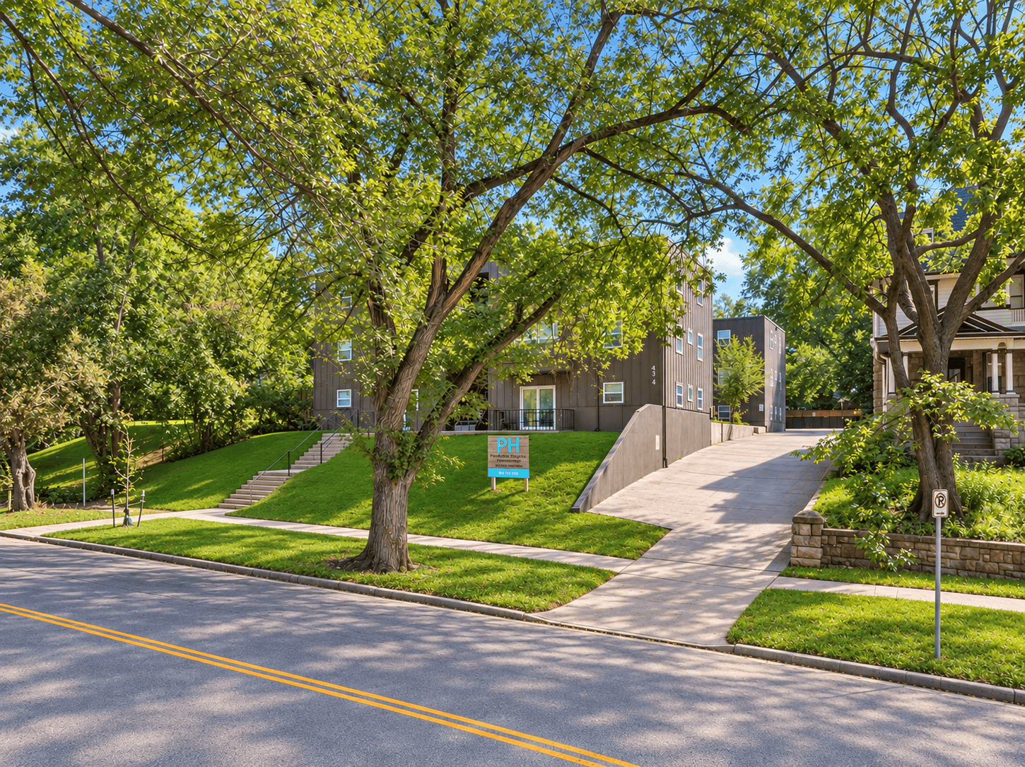 Tree-Lined Pendleton Heights Apartments Pendleton Heights Apartments